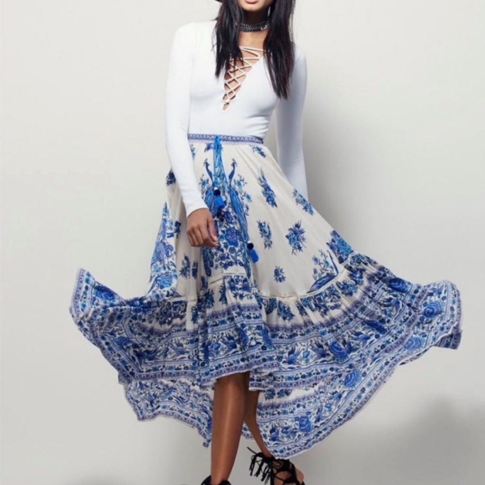 Spell And The Gypsy Hotel Paradiso Skirt In Blue